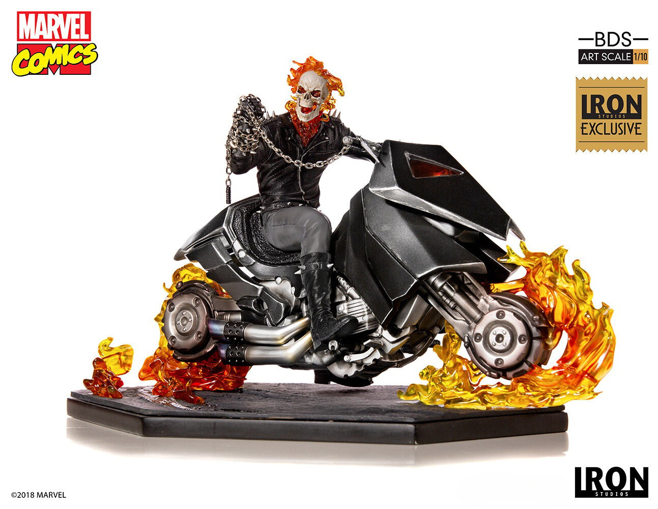 (Figura de Exhibición) Ghost Rider - Marvel Comics Serie 5 - Serie Art Scale