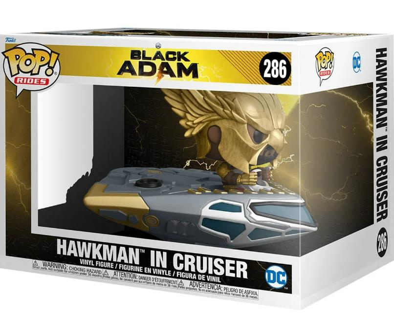 Pop! Rides Super Deluxe: Black Adam - Hawkman in Cruiser